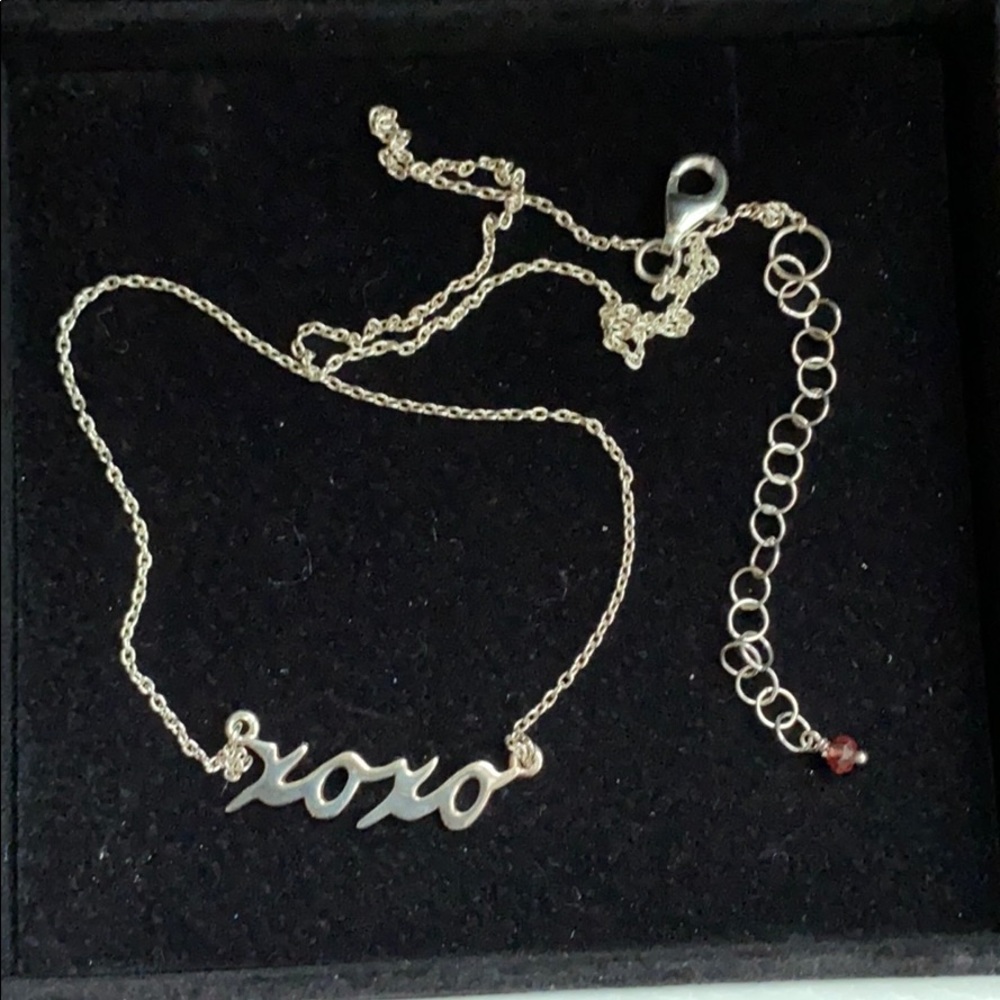 Sterling silver xoxo necklace